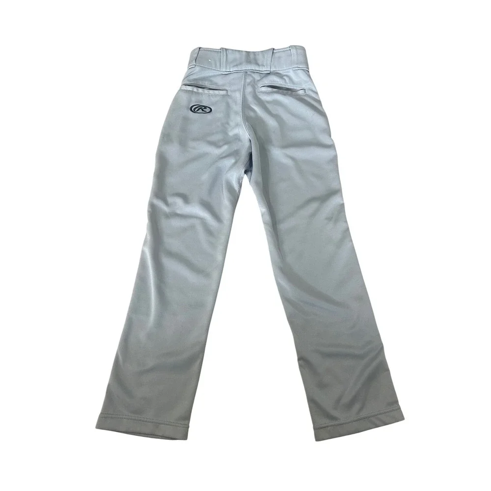 Rawlings Grey Boys Baseball Pants Youth Small Red Stripe ACAYPRO150B
